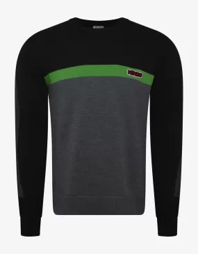 Colour Block Panel Logo Sweater