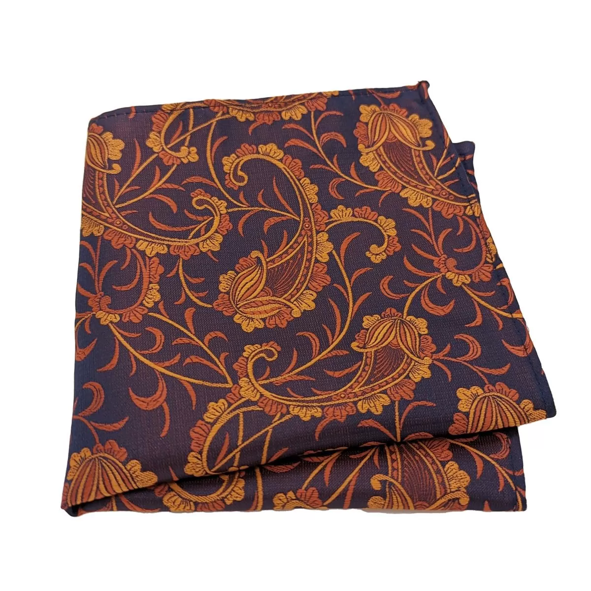 Copper Vintage Paisley Pocket Square