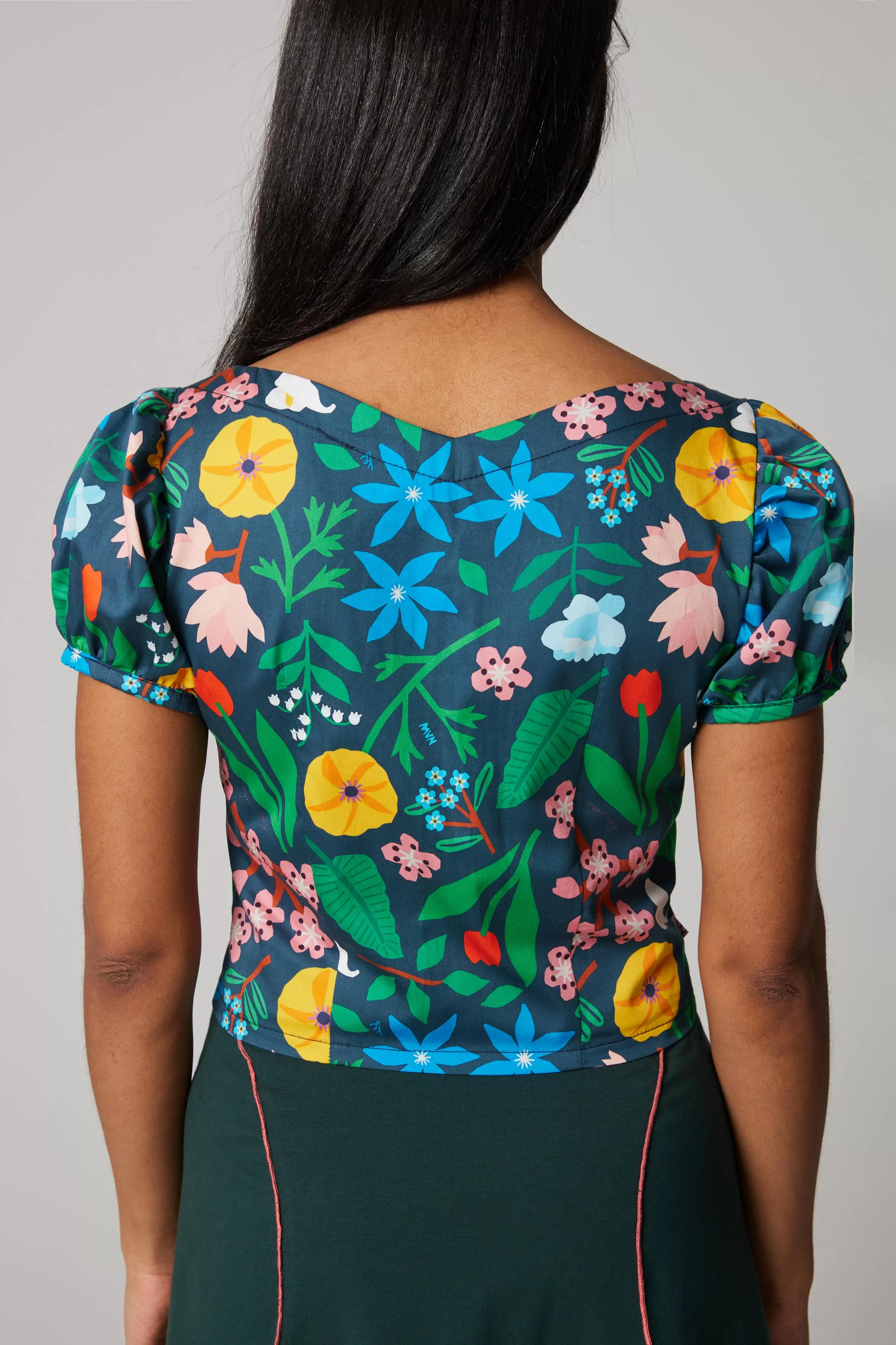 Cotton Poplin Blouse -  Myriam Van Neste Floral