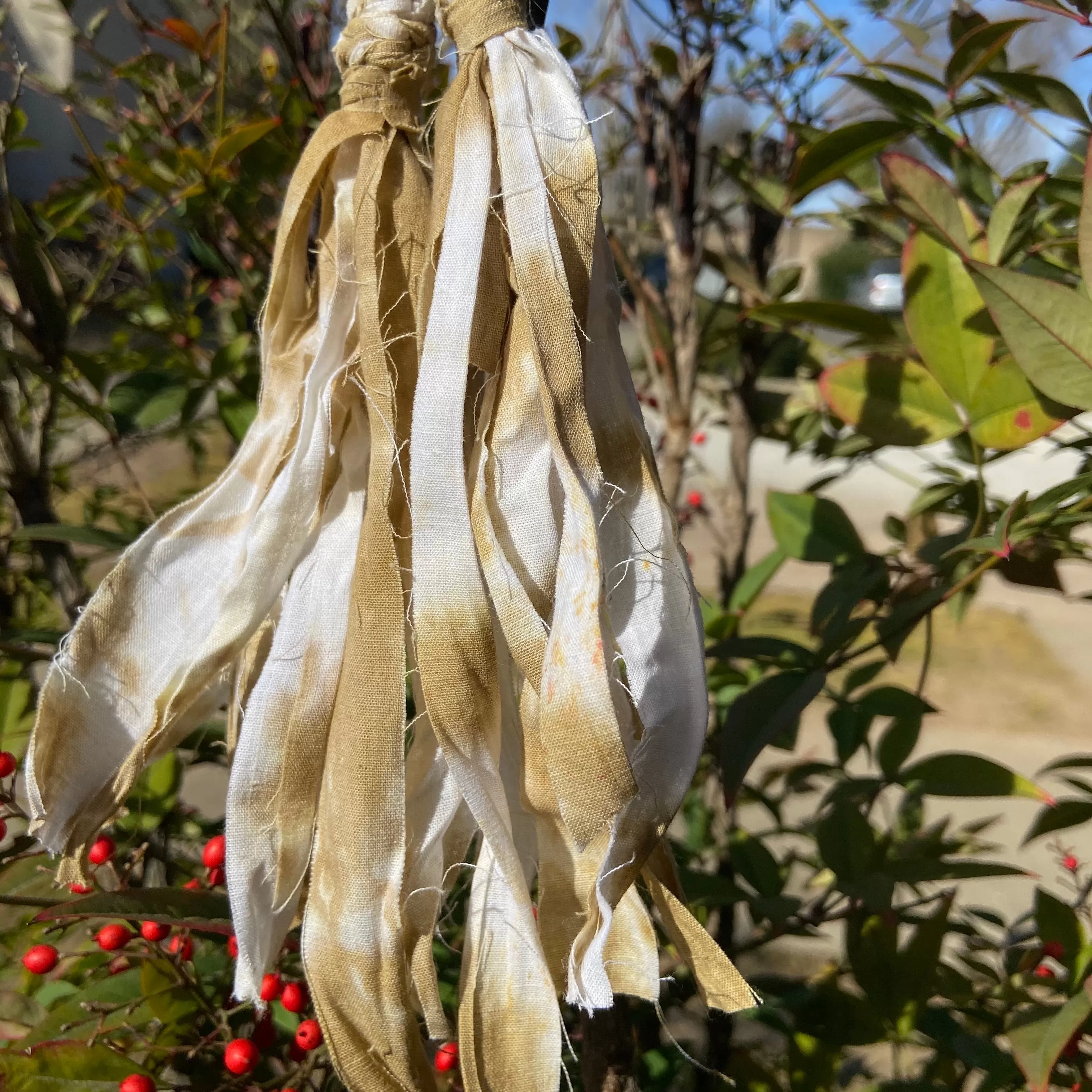 Cotton Tie Dye Bohemian Tassel Earrings - Raw Linens