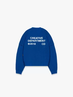 CREATIVE DEPT KNIT SWEATER - BLUE