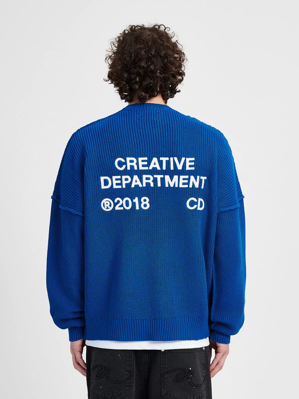 CREATIVE DEPT KNIT SWEATER - BLUE