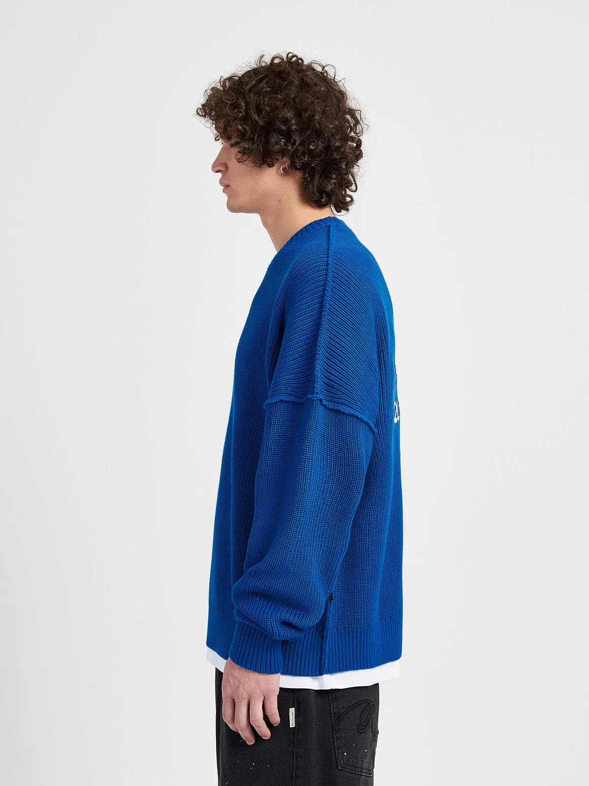 CREATIVE DEPT KNIT SWEATER - BLUE