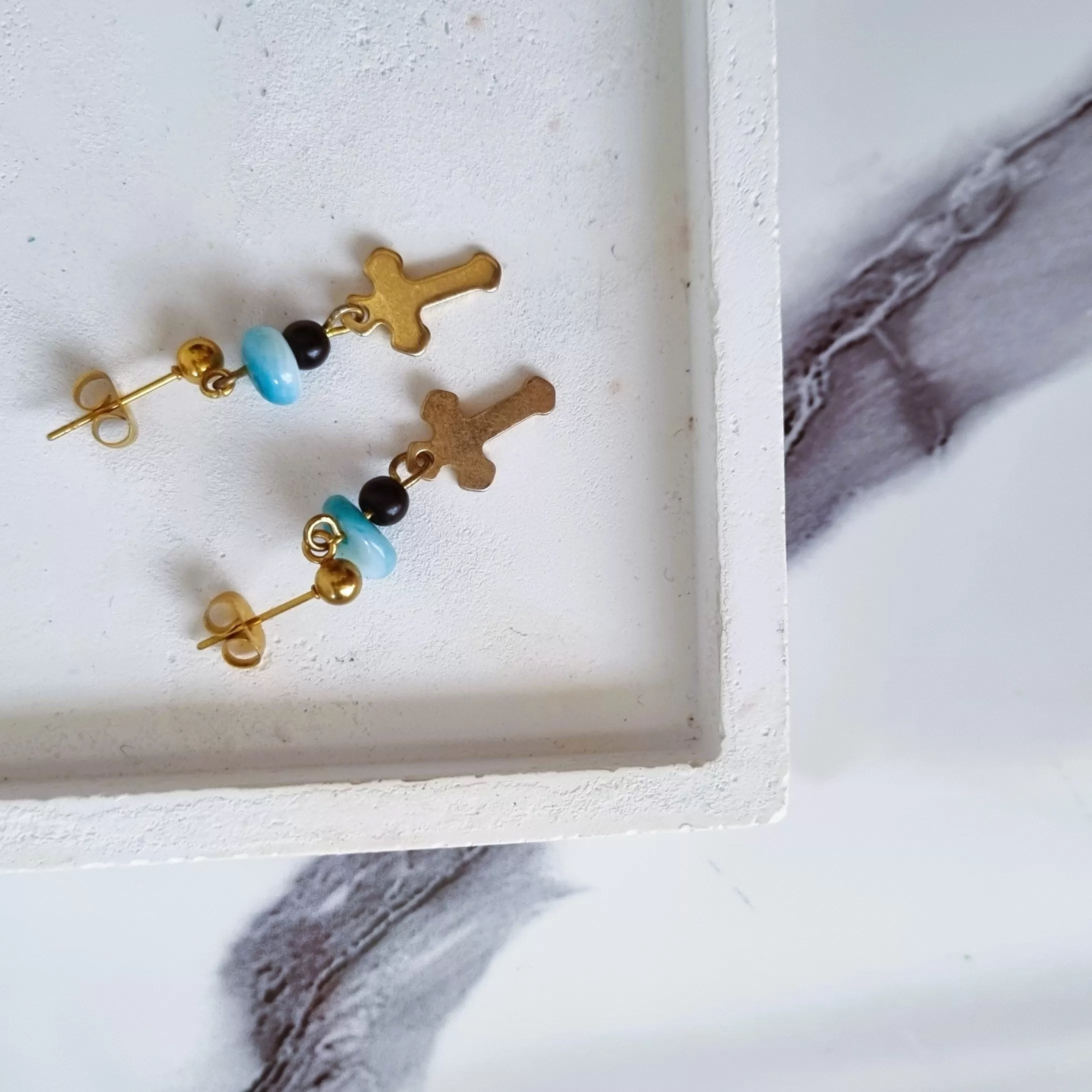 Cross earrings