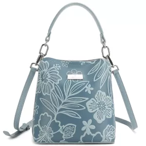 Crossbody Abby Cherry Blossom Embossed Blue