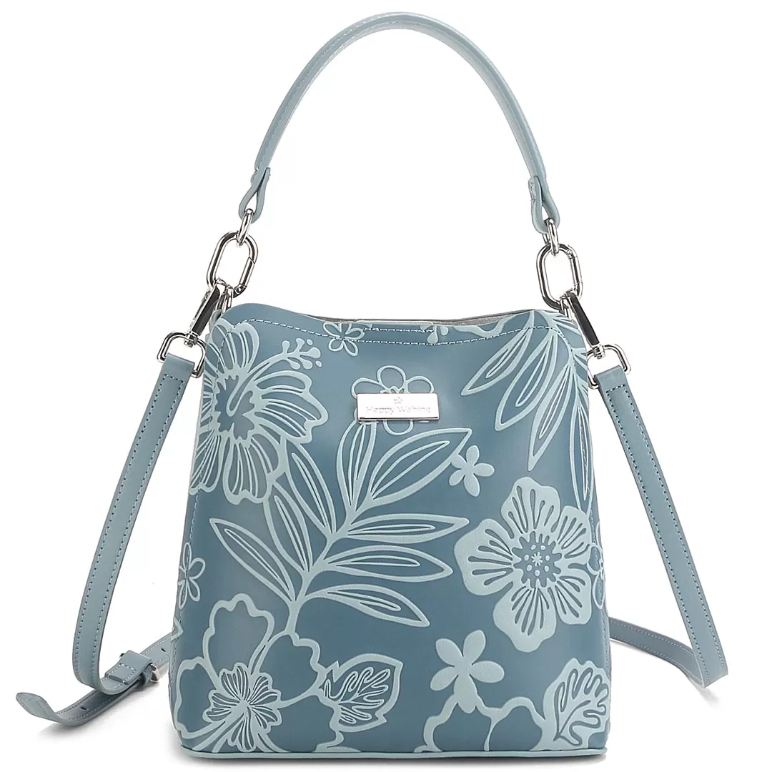 Crossbody Abby Cherry Blossom Embossed Blue