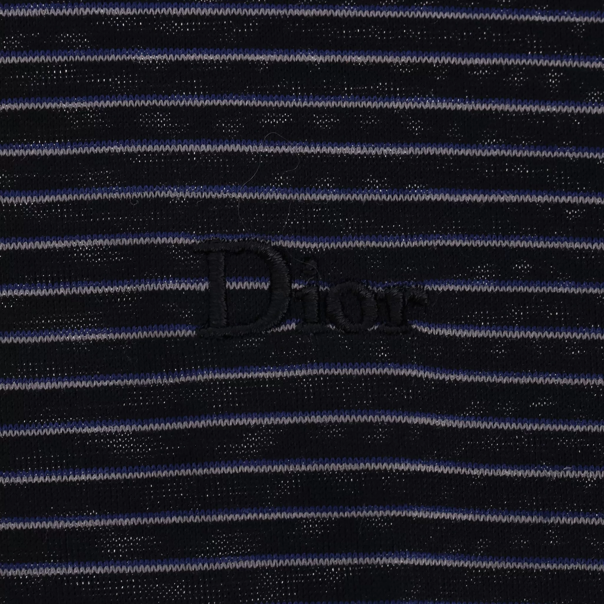 Dior Cotton Striped Logo T-Shirt. Size 54FR