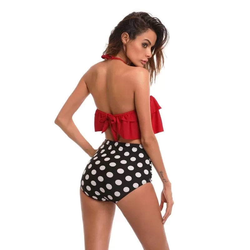 DOUBLE-RUFFLE DOUBLE-TROUBLE TWO-PIECE SWIMSUIT