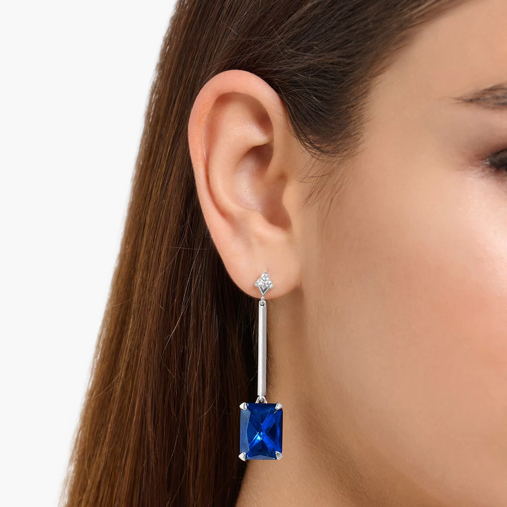 Earrings blue stone