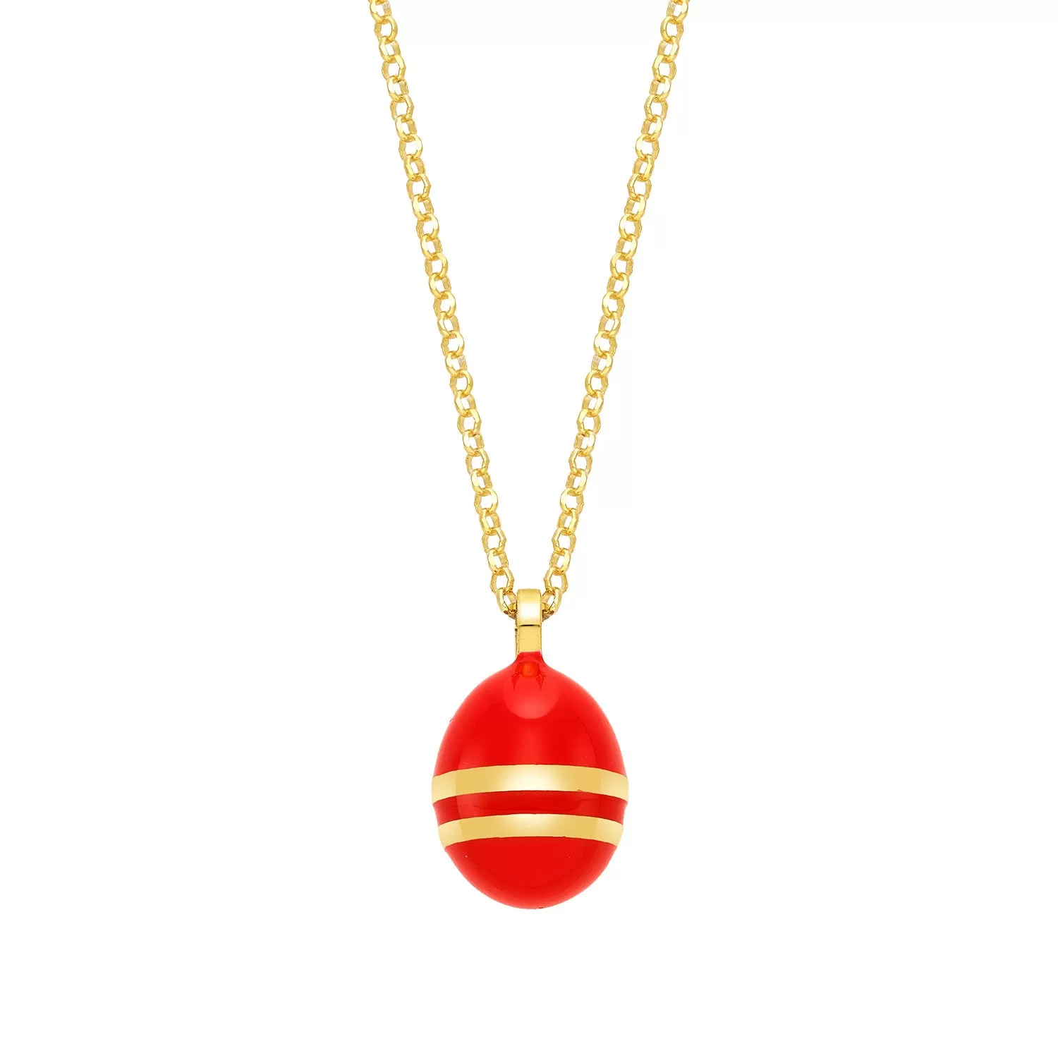 Easter Egg Papaya Orange | Enamel | 18K Gold Plated 925 Silver