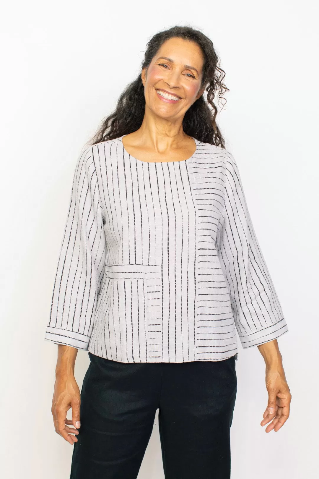 Easy Linen Pocket Pullover