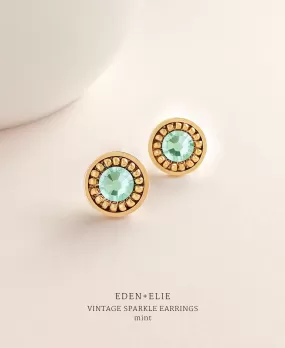 EDEN   ELIE Vintage Sparkle stud earrings - mint green