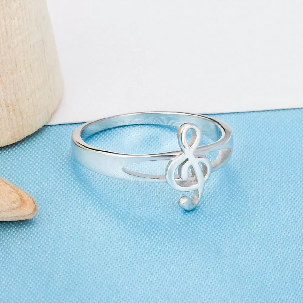 Elegant Musical Notes Rings Size 8  For Women