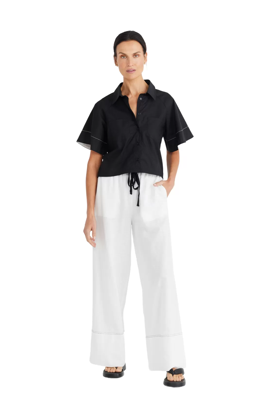 Elevate Linen Pant - White