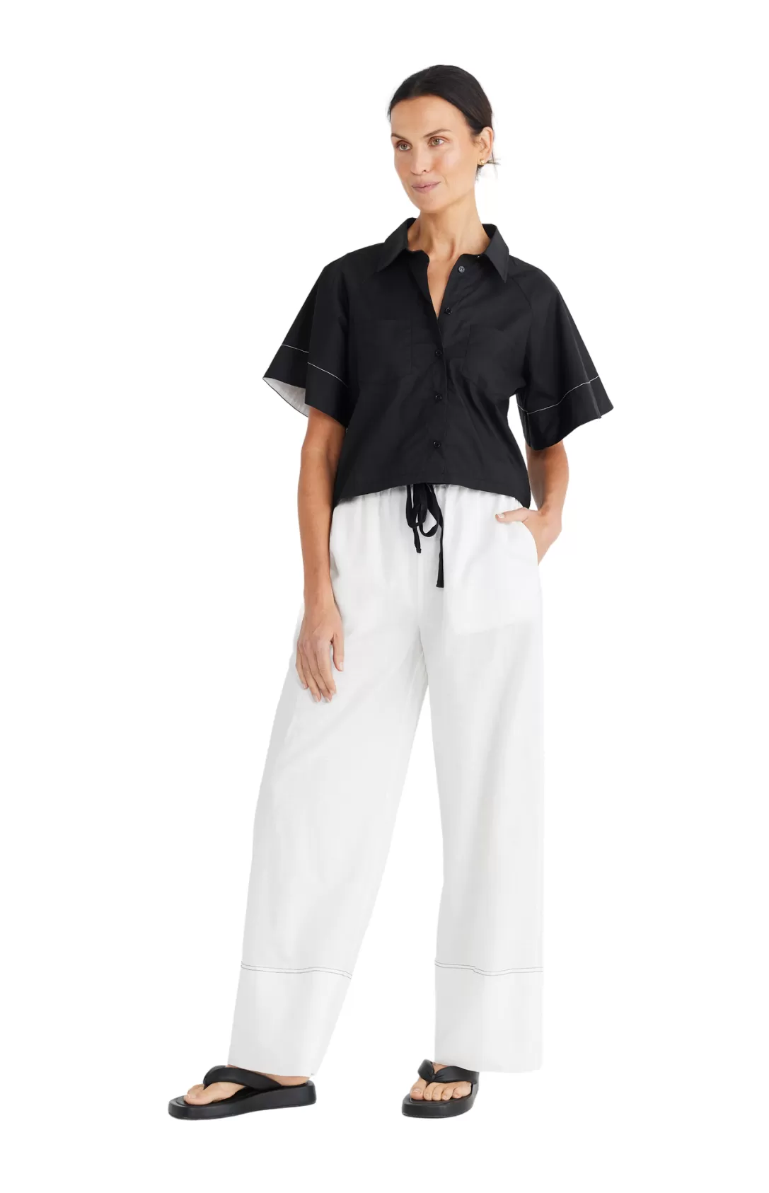 Elevate Linen Pant - White