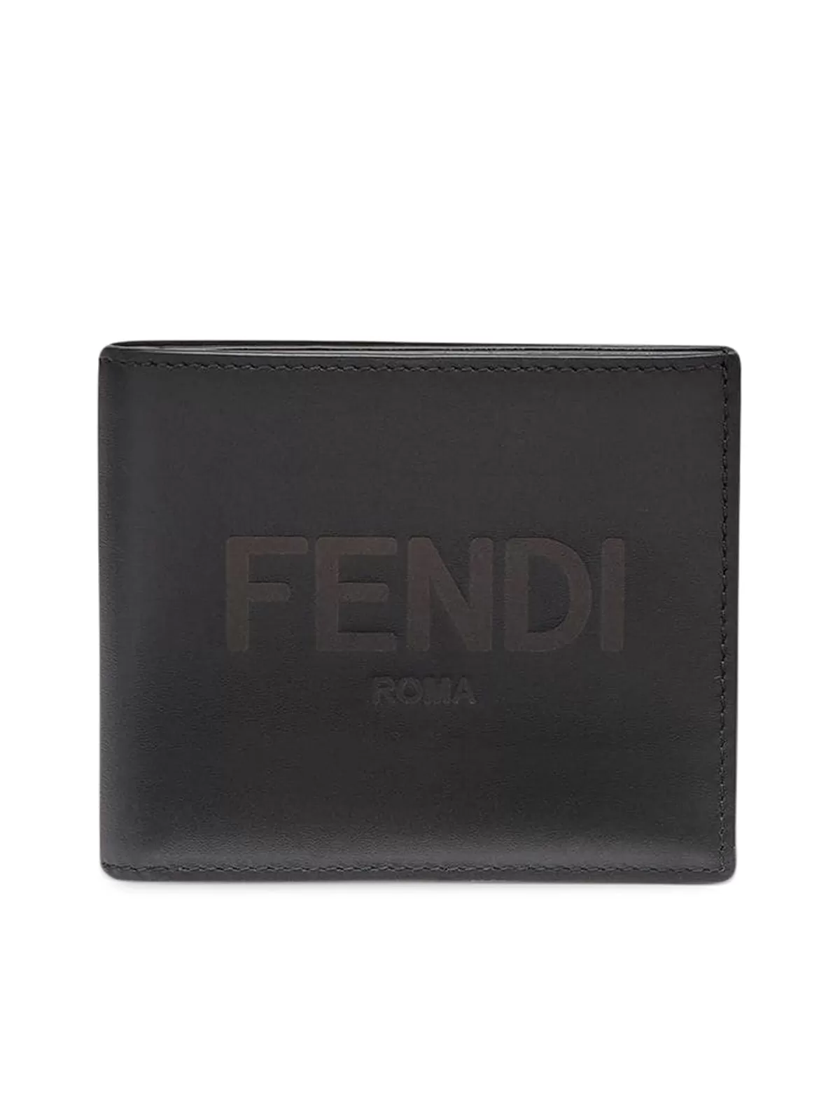 embossed logo bi-fold wallet