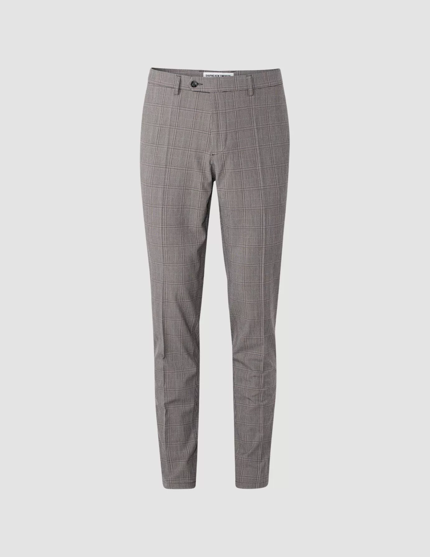 Essential Suit Checked Pants Slim Sterling Grey