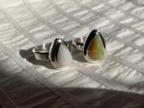 Ethiopian Welo Opal Ansley Ring - Teardrop (US 8 & 9)