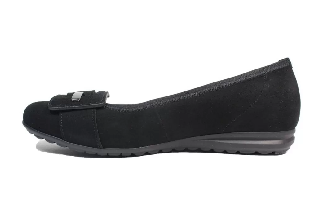 Gabor Women's 32.626.47 Buckle Ballet Flat - Black