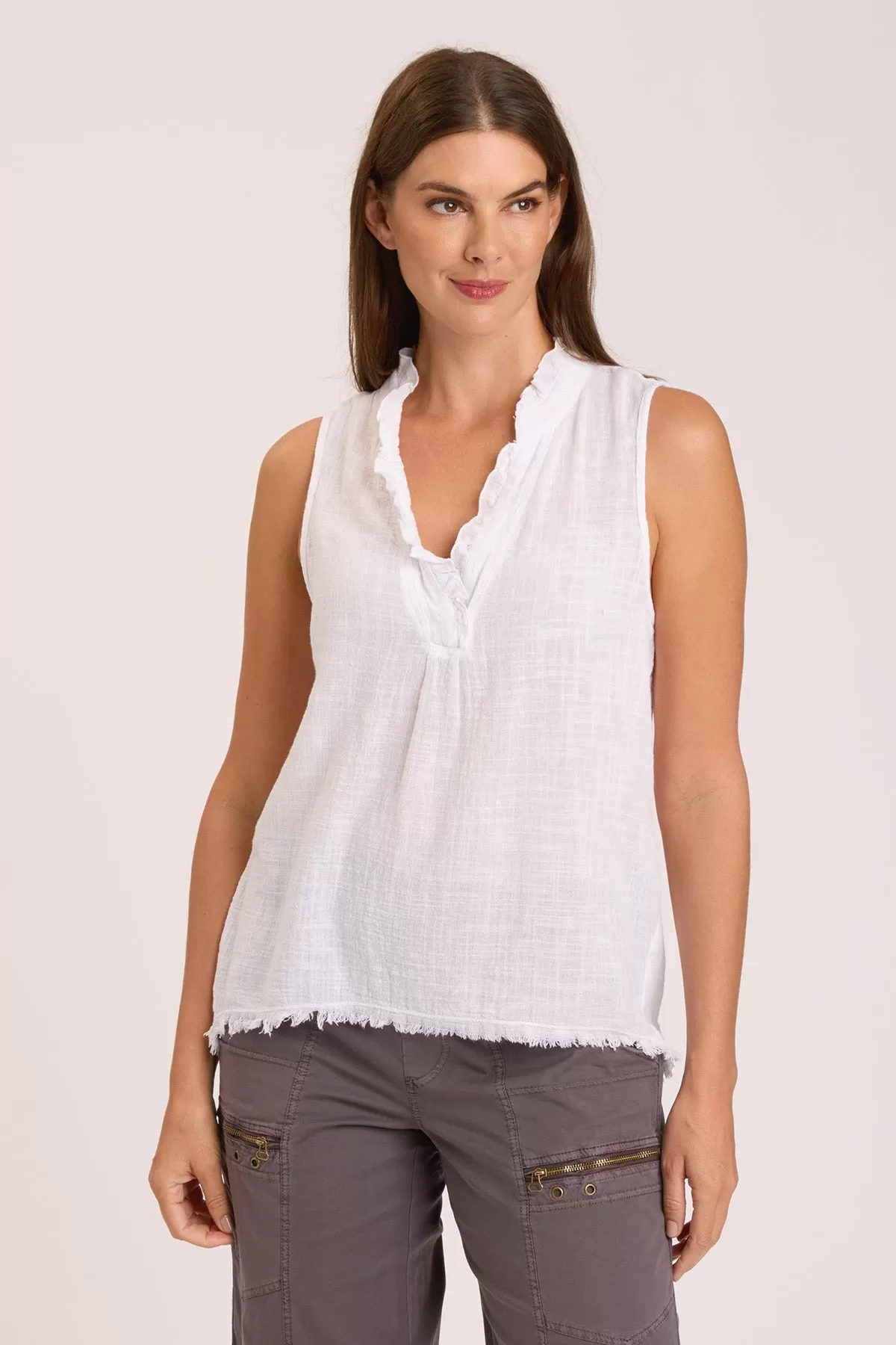 Gauze Belita Ruffle Tank