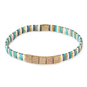 Gleam Pave Tila Bracelet