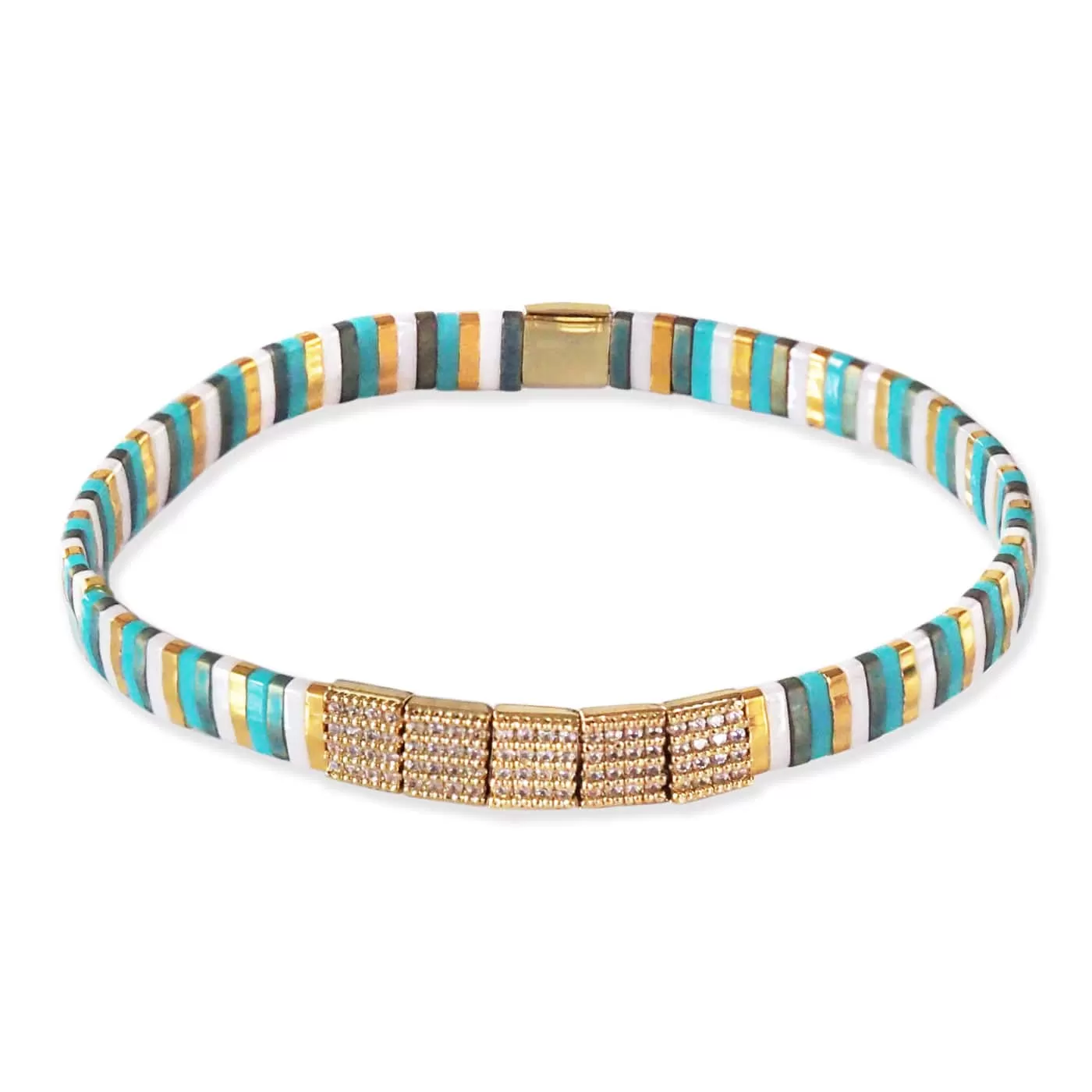 Gleam Pave Tila Bracelet