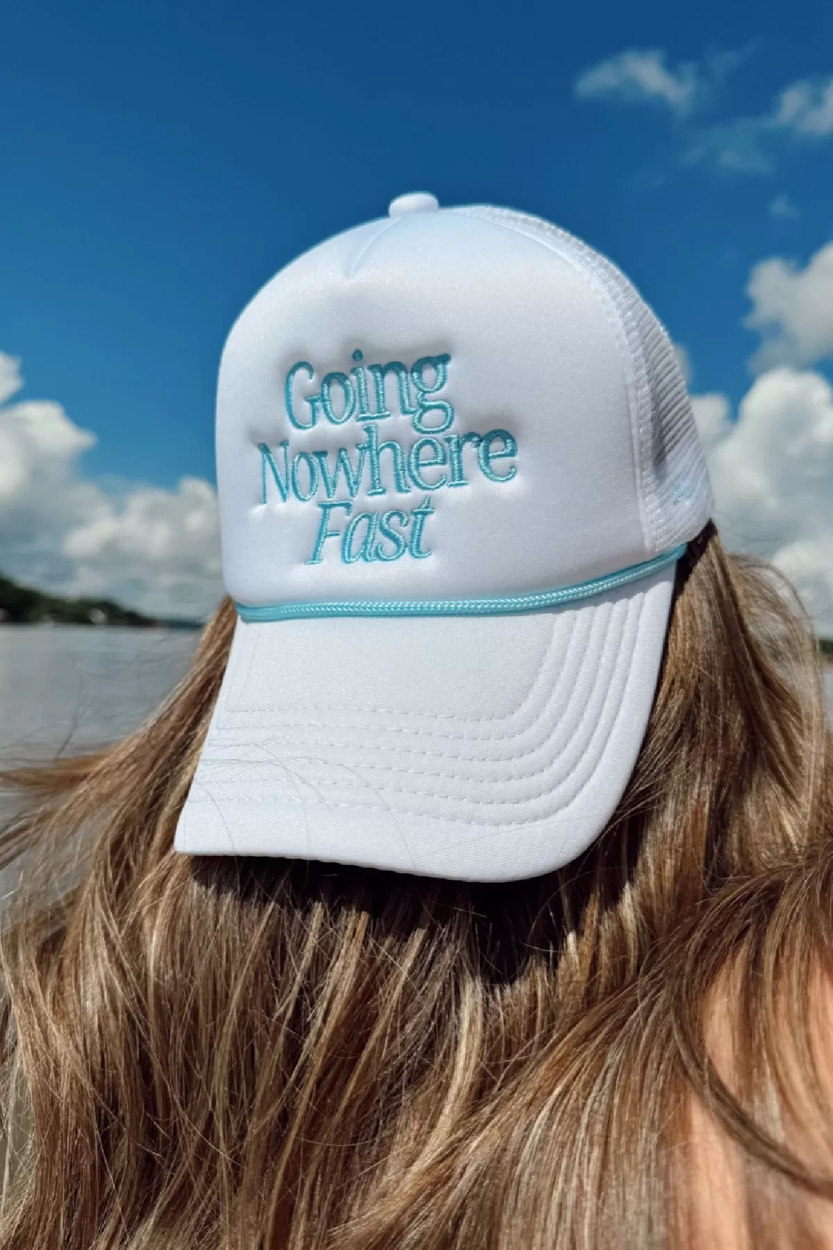 Going Nowhere Fast - White Foam Trucker Hat