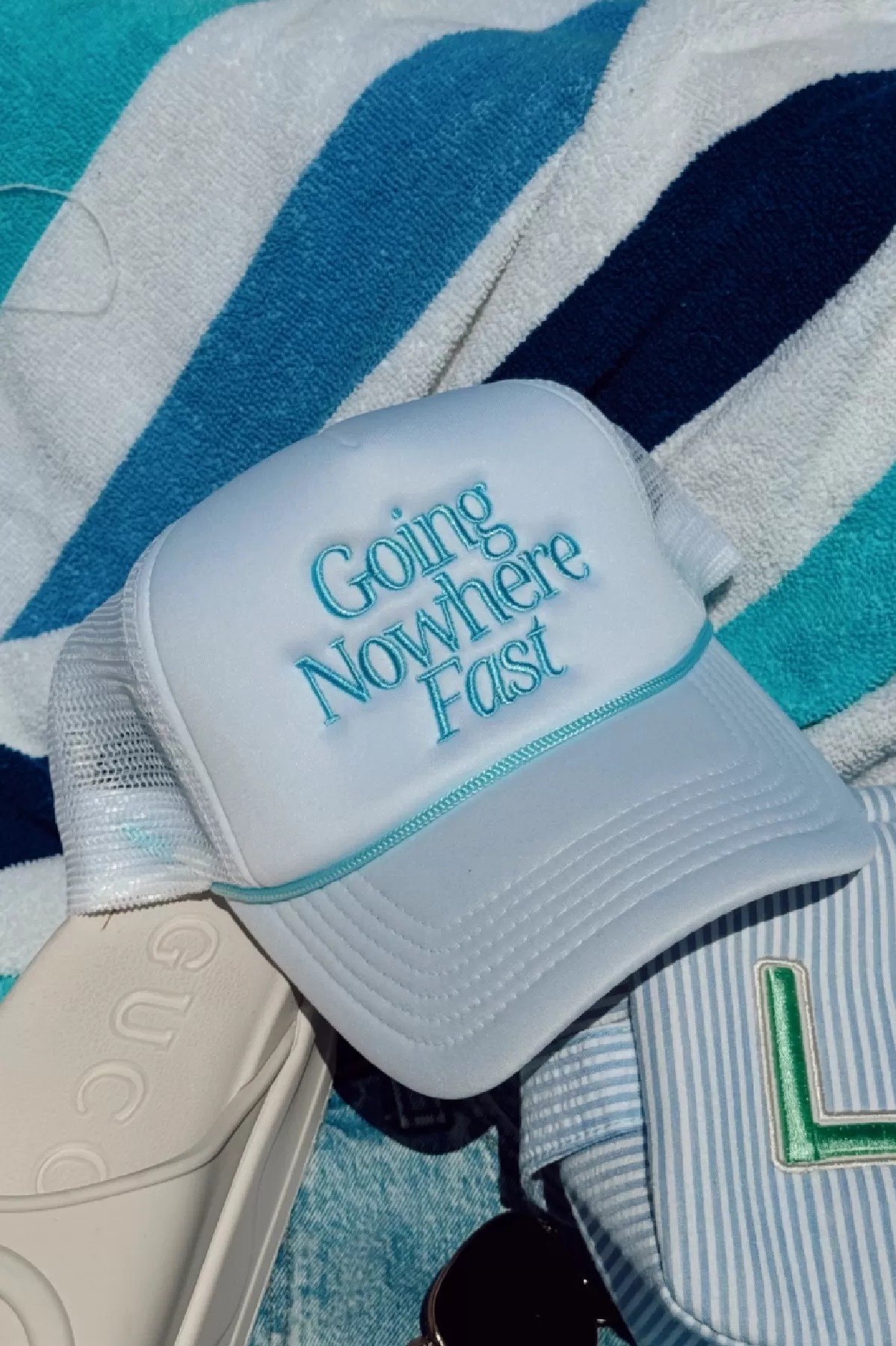 Going Nowhere Fast - White Foam Trucker Hat