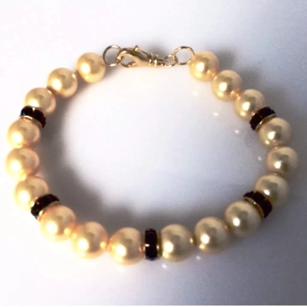 Gold Swarovski Pearl Bracelet