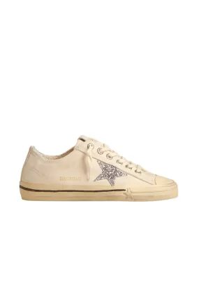 Golden Goose V Star 2 Sneaker - Beige/ Silver