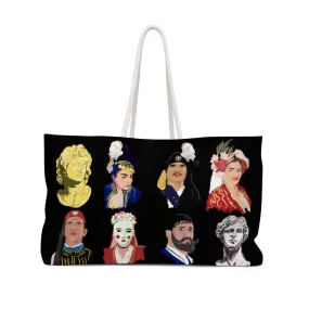 Greek Head Shots Black Weekender Bag