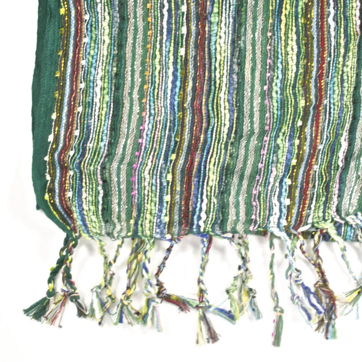 Guatemalan Handwoven Scarf - Forest Green