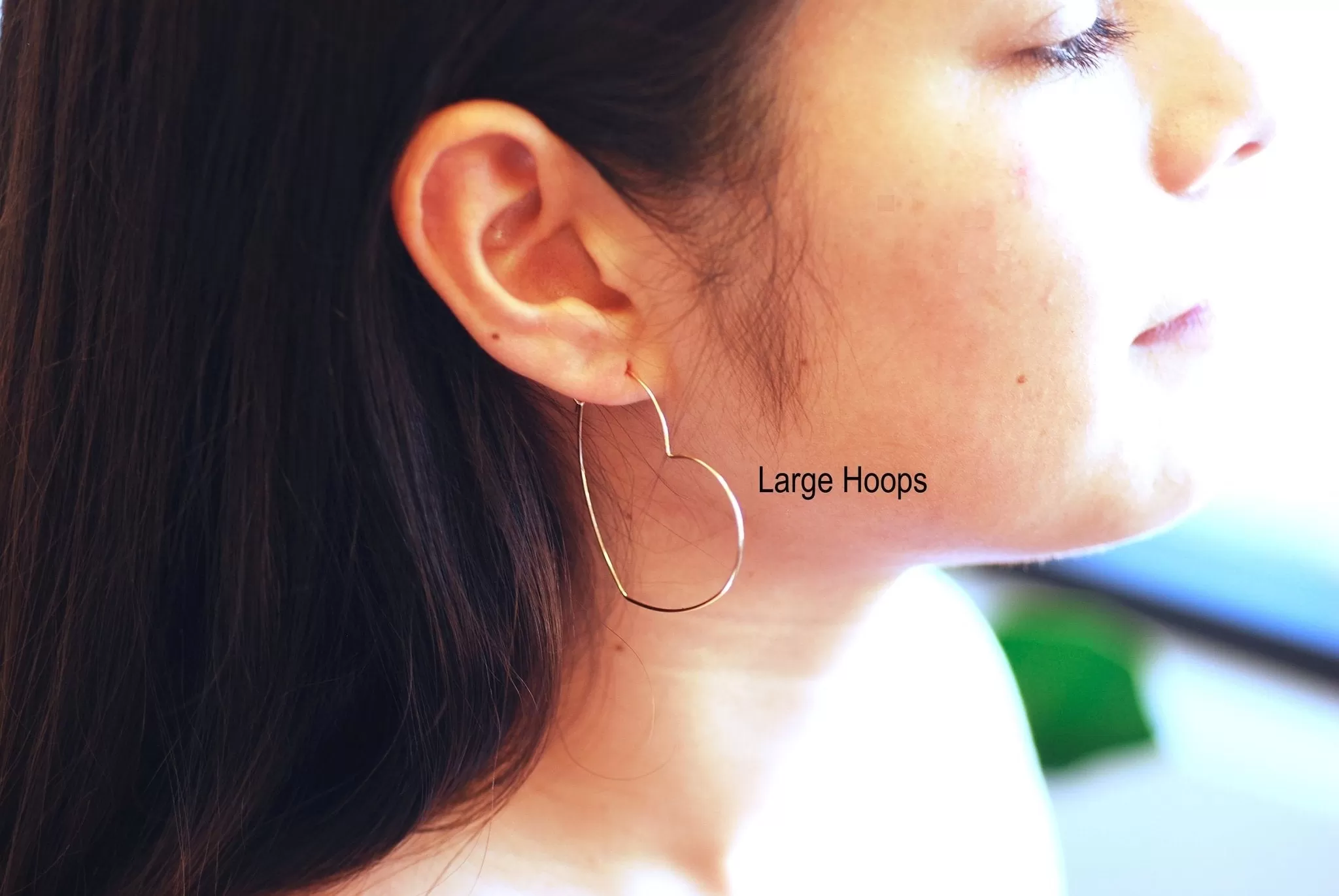 Heart Wire Wholesale Hoop Earrings- 14k Gold Filled or Sterling Silver Hoop Earrings, Open Heart Wire, Love Heart Shaped Earrings, Heart Hoop Earwire