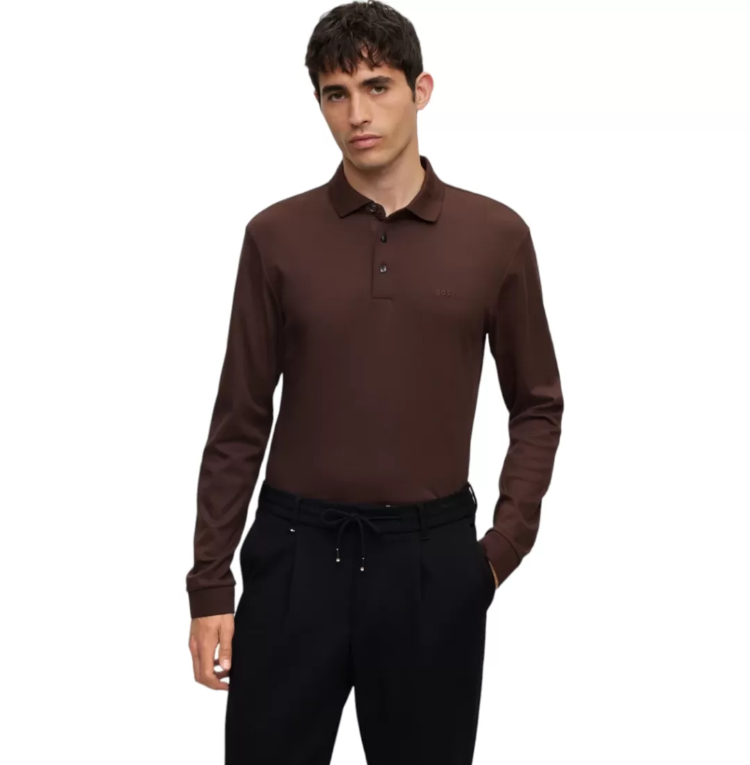 Hugo Boss Organic Cotton Long Sleeve Polo