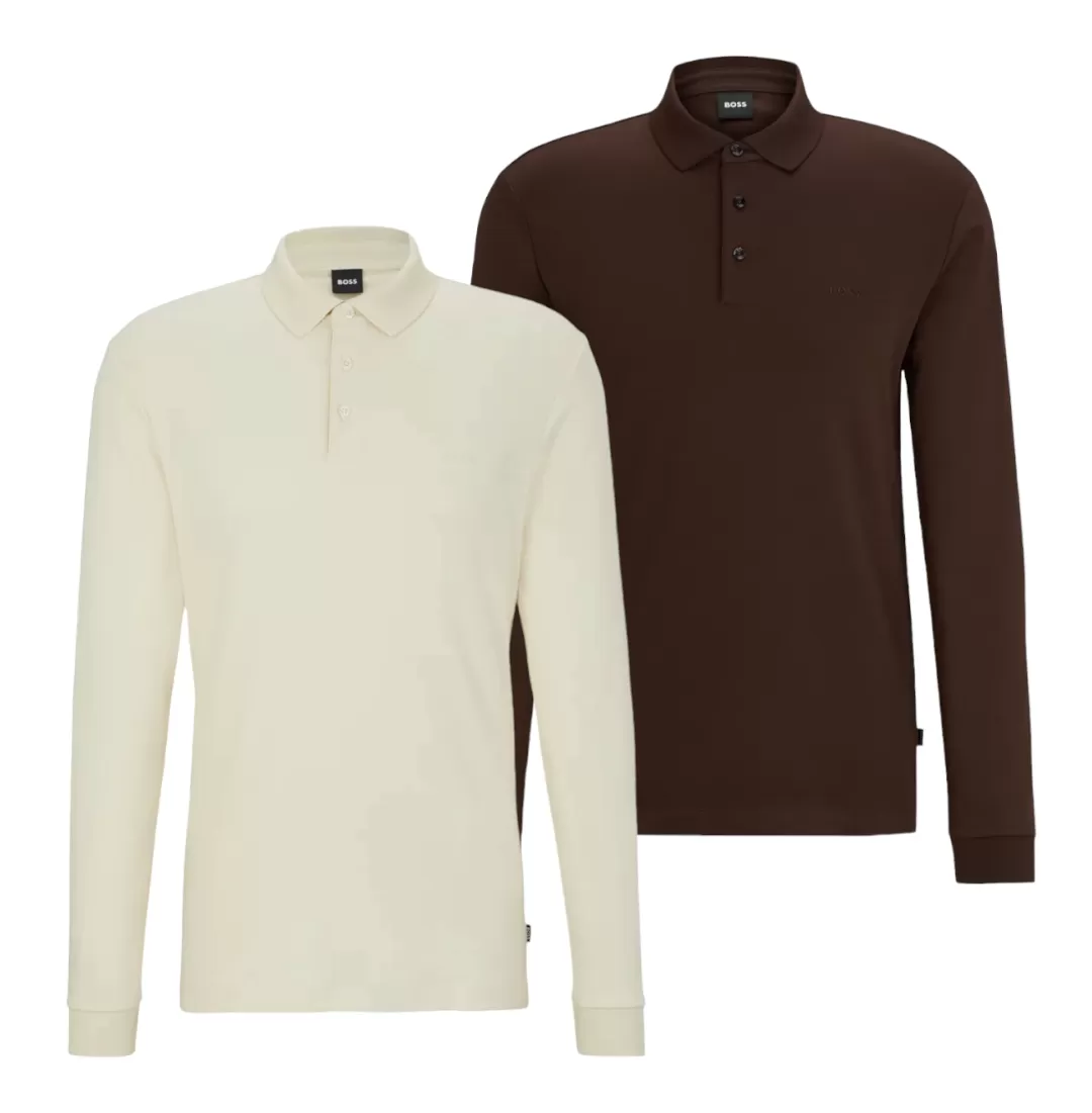 Hugo Boss Organic Cotton Long Sleeve Polo