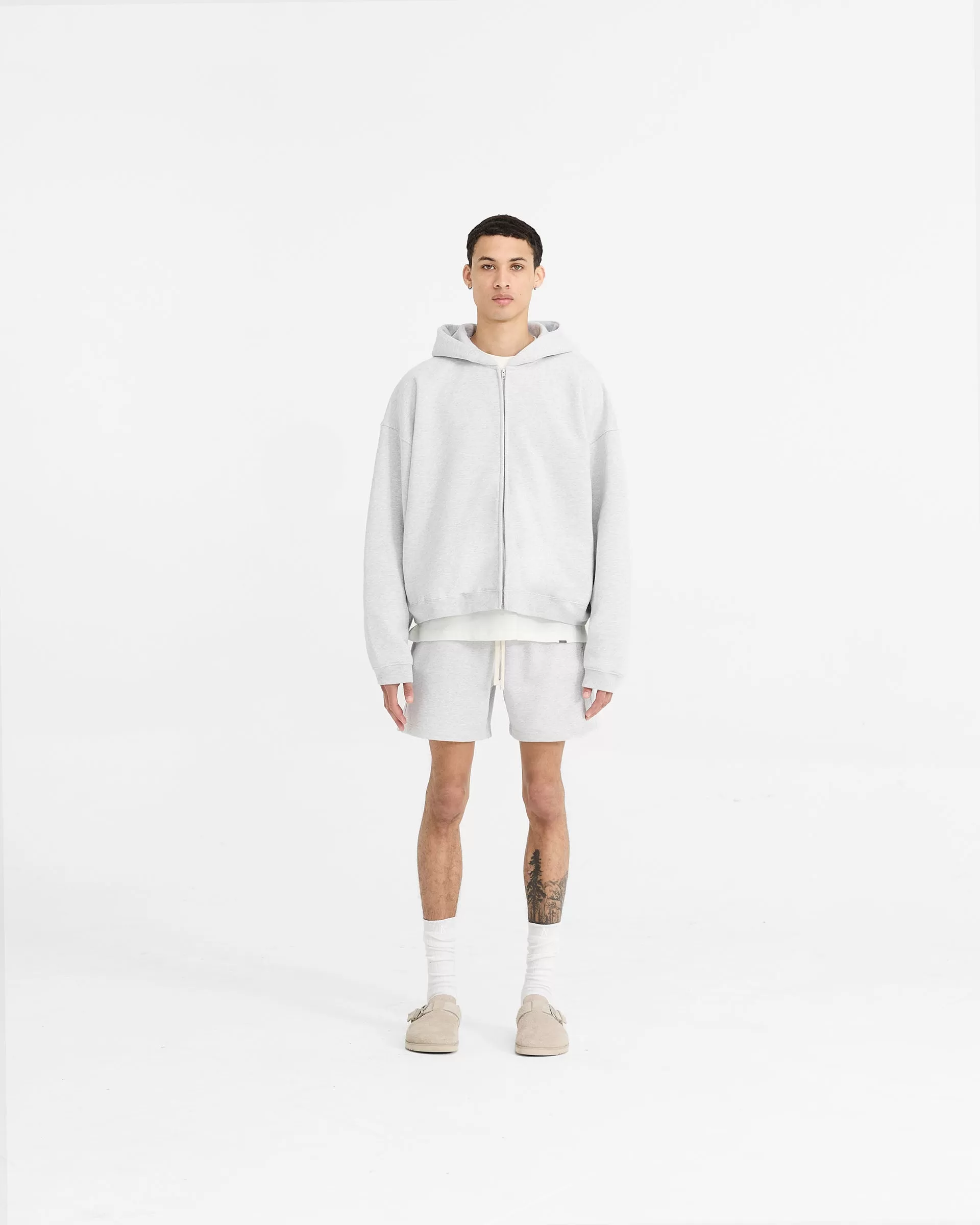 Initial Sweatshorts - Ice Grey Marl