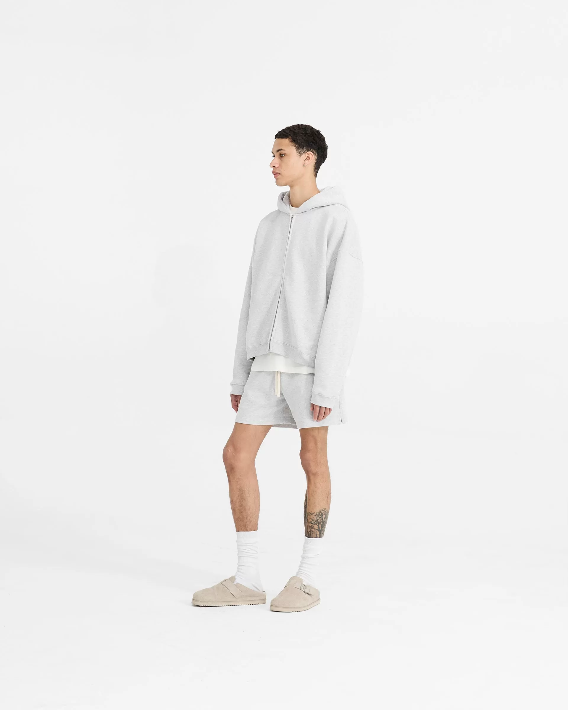 Initial Sweatshorts - Ice Grey Marl