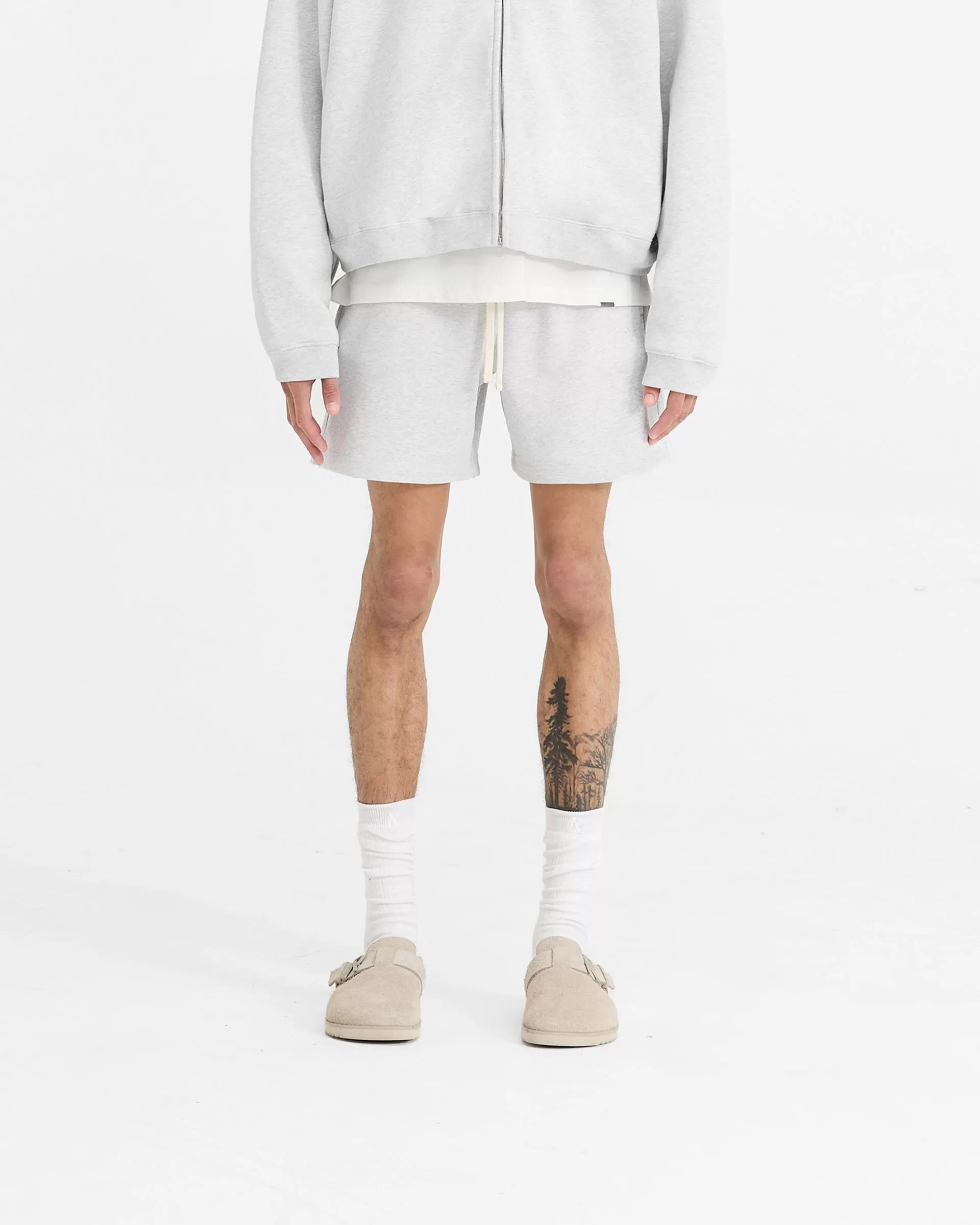 Initial Sweatshorts - Ice Grey Marl