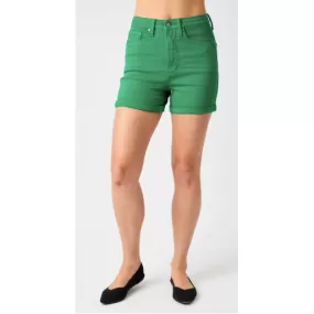 Judy Blue Kelly Green High Waist Tummy Control Shorts