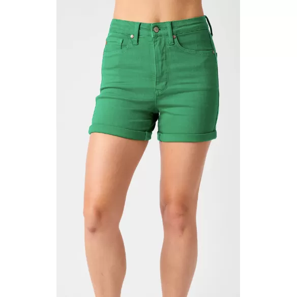 Judy Blue Kelly Green High Waist Tummy Control Shorts