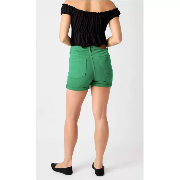 Judy Blue Kelly Green High Waist Tummy Control Shorts