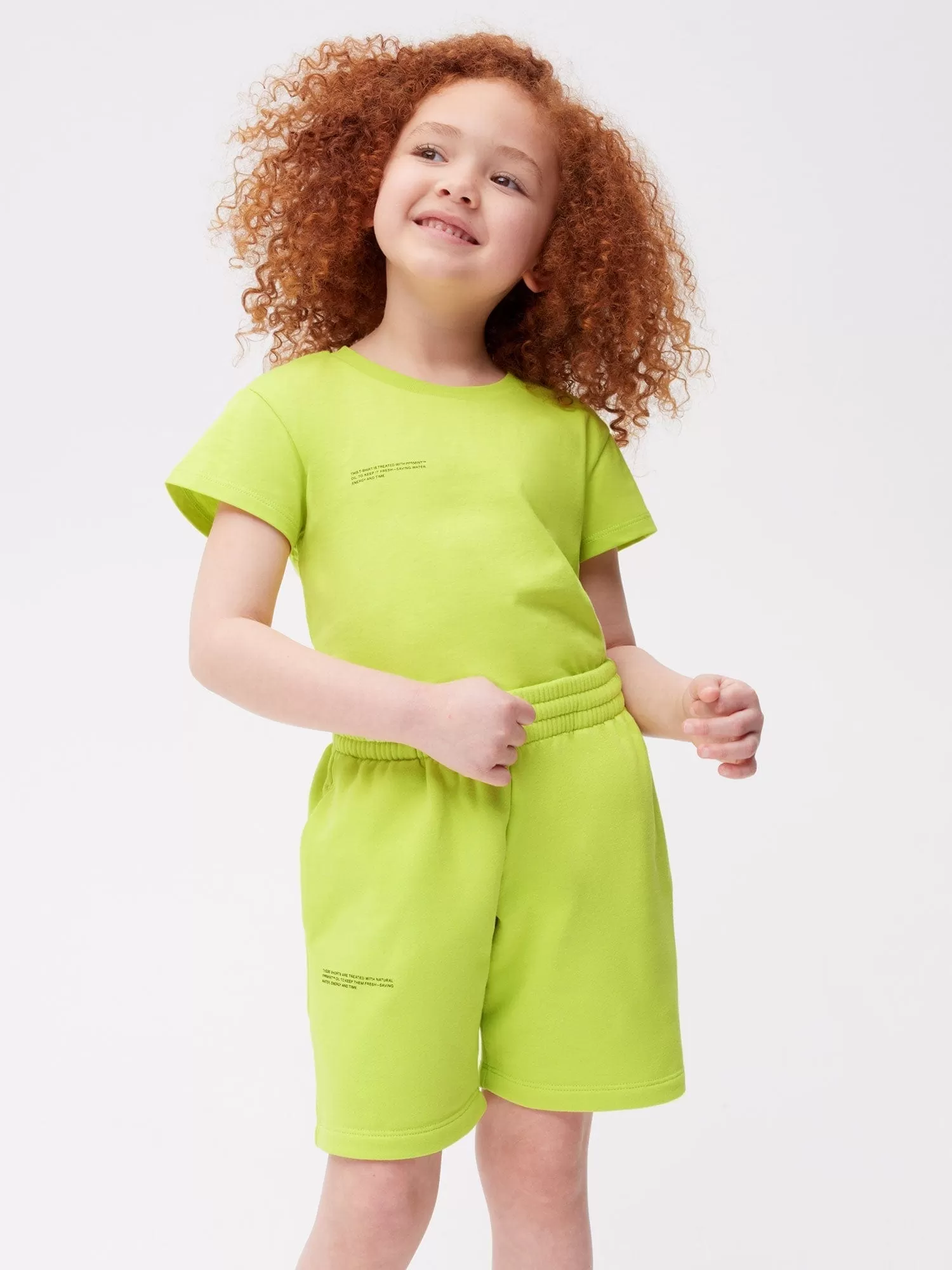 Kids' 365 Midweight Long Shorts—lime green