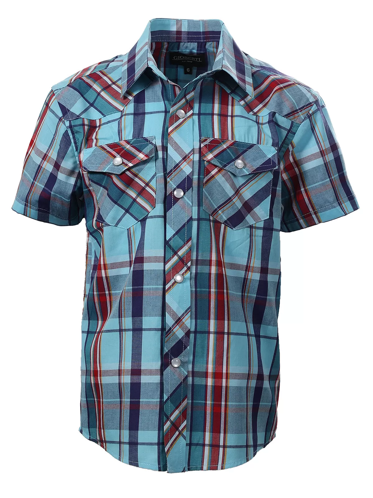 Kid's (4-7) Western Plaid Pearl Snap Shirt