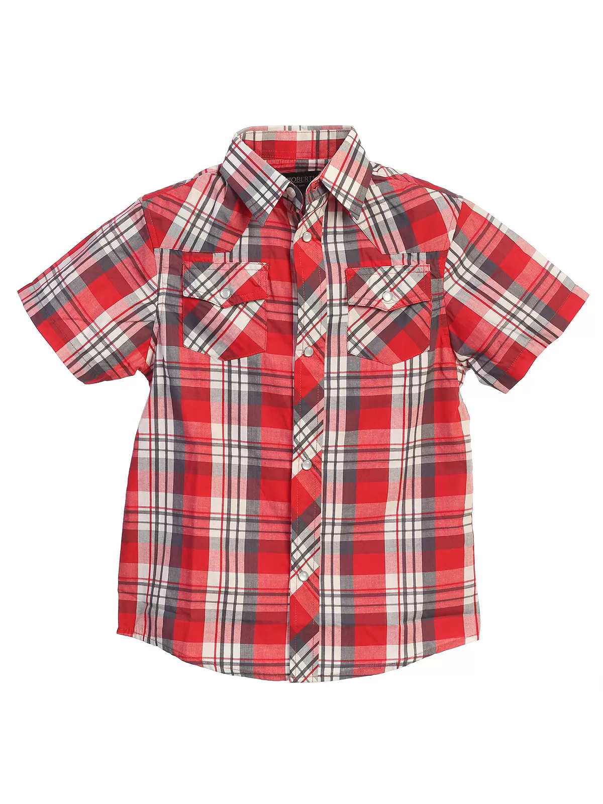 Kid's (4-7) Western Plaid Pearl Snap Shirt