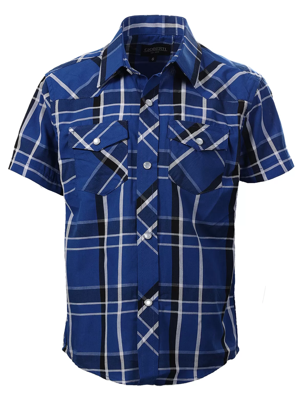 Kid's (4-7) Western Plaid Pearl Snap Shirt