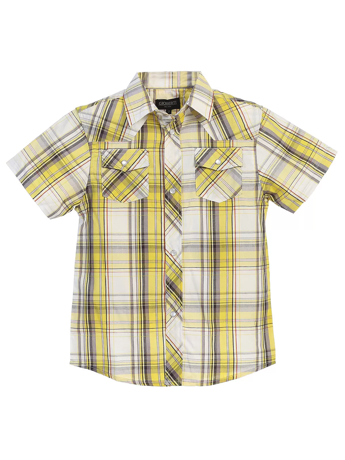 Kid's (4-7) Western Plaid Pearl Snap Shirt