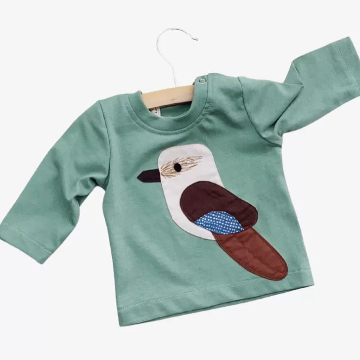 KOOKABURRA  baby long sleeve top green