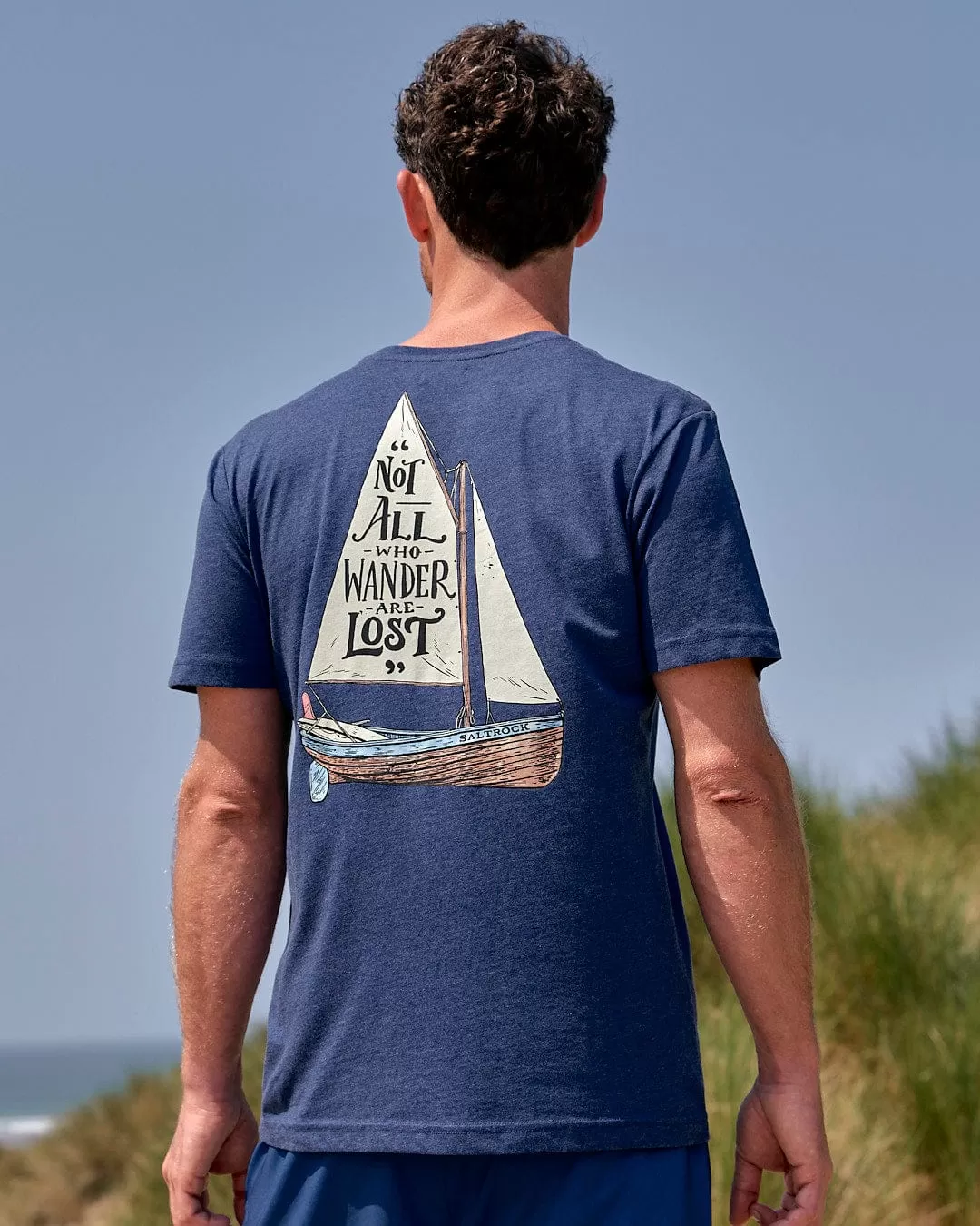 Lost Ships - Mens Short Sleeve T-Shirt - Blue