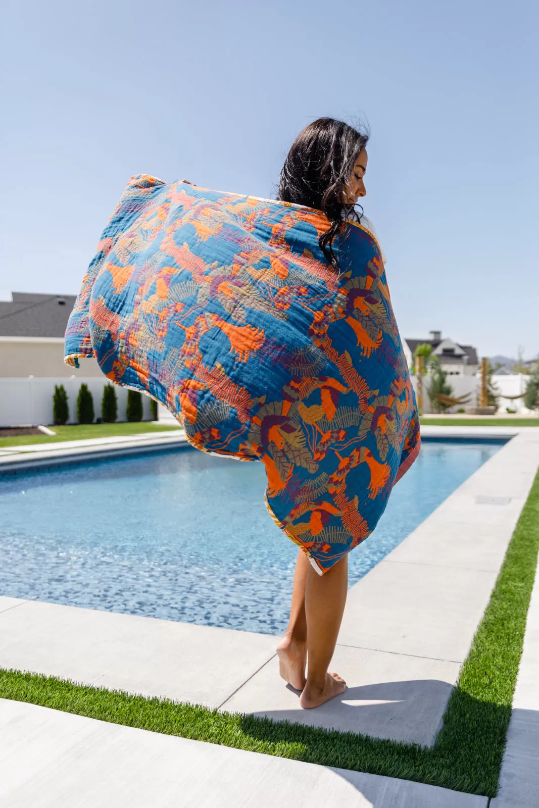 Luxury Beach Towel in Bird Of Paradise