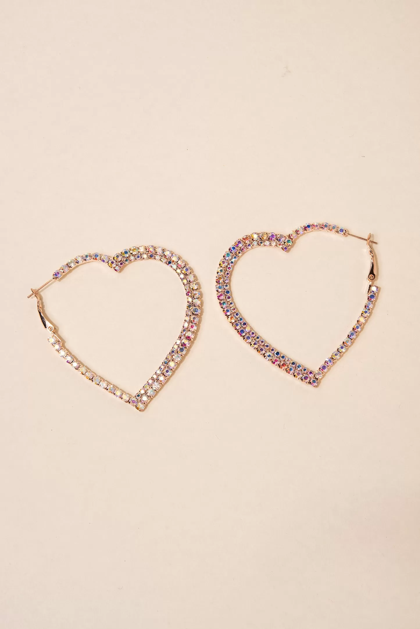 Maira's Rhinestone Heart Hoop Earrings